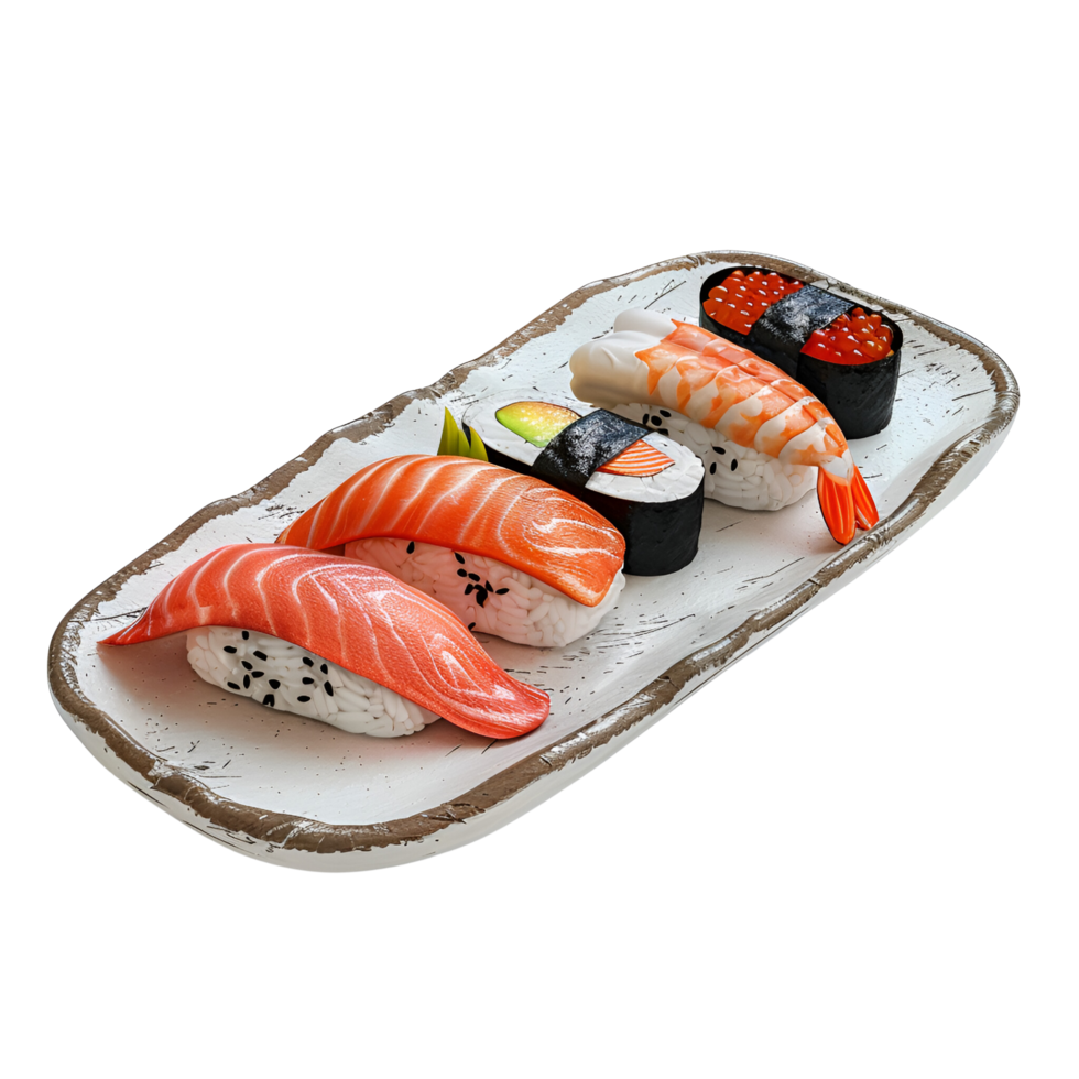 AI generated Sushi Nigiri Sushi Roll No Background png