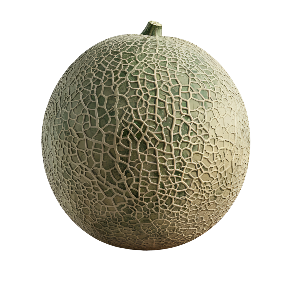 AI generated Cantaloupe Melon No Background Perfect for Print on Demand png
