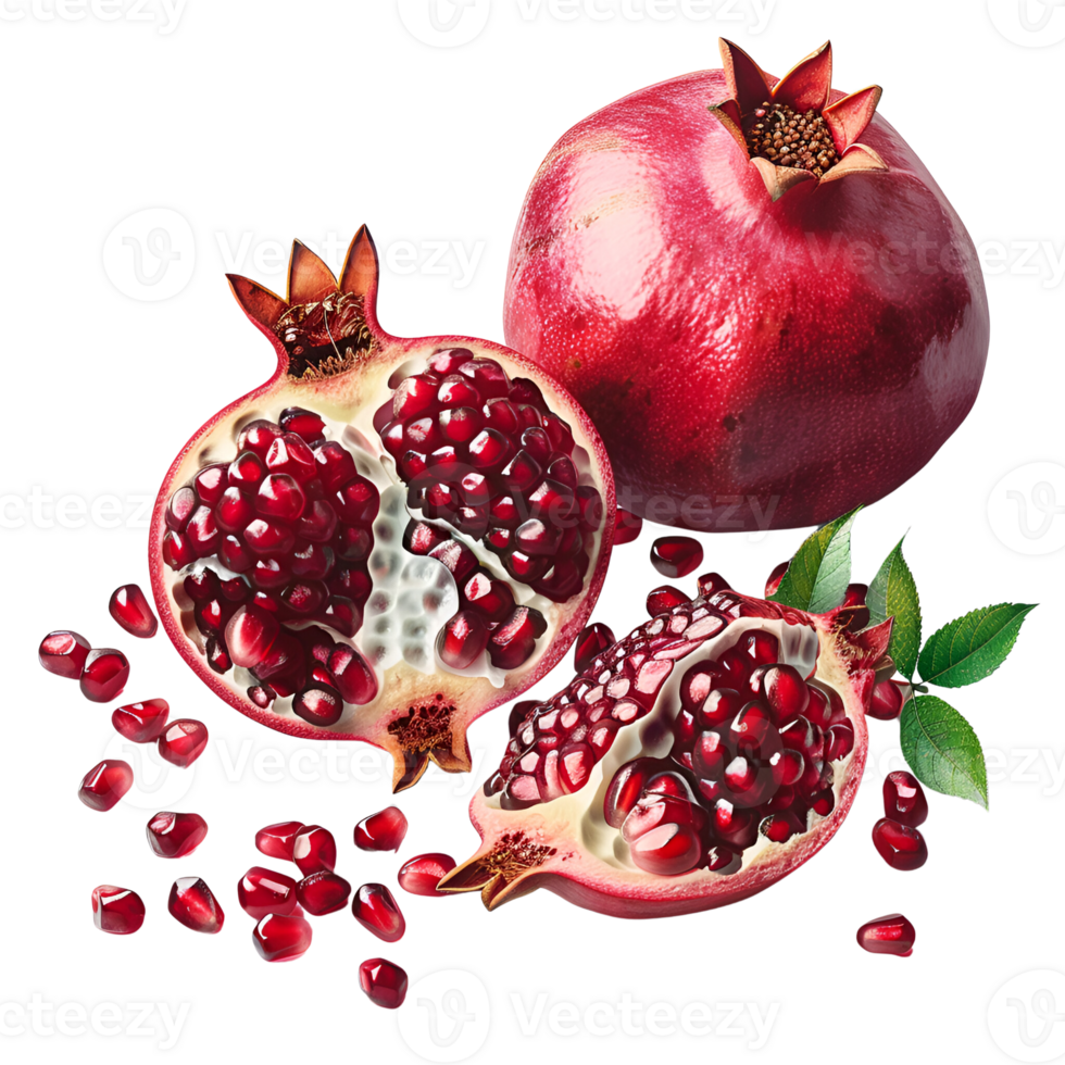 AI generated Pomegranate No Background Perfect for Print on Demand png