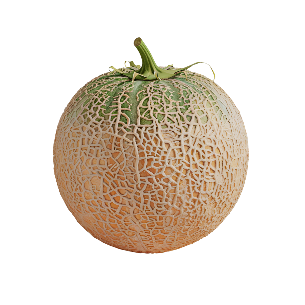 AI generated Cantaloupe Melon No Background Perfect for Print on Demand png