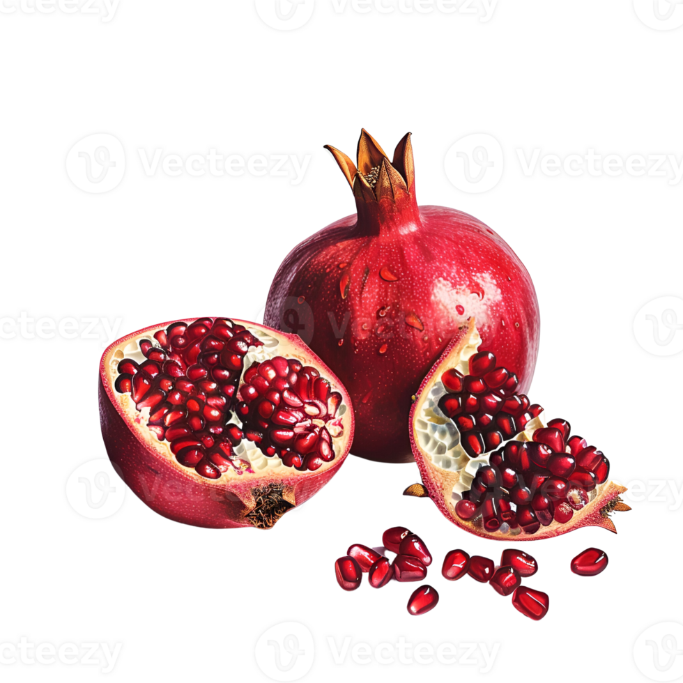 AI generated Pomegranate No Background Perfect for Print on Demand png
