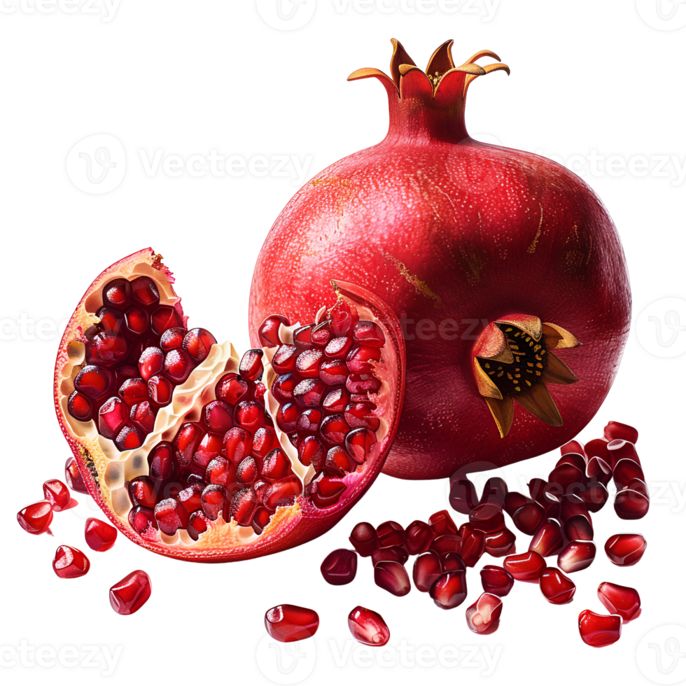 AI generated Pomegranate No Background Perfect for Print on Demand png