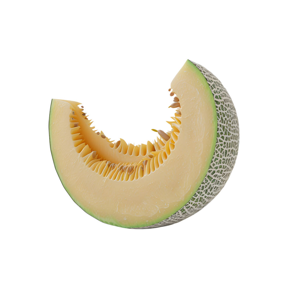 AI generated Cantaloupe Melon No Background Perfect for Print on Demand png