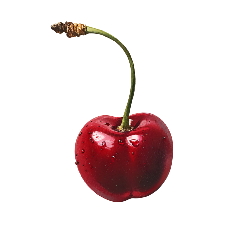 AI generated Fresh Cherry No Background Perfect for Print on Demand png