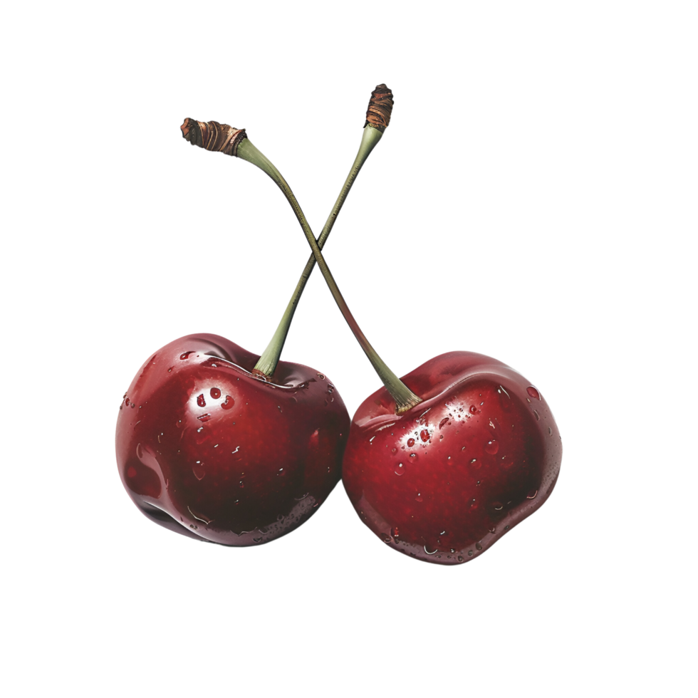 AI generated Fresh Cherry No Background Perfect for Print on Demand png