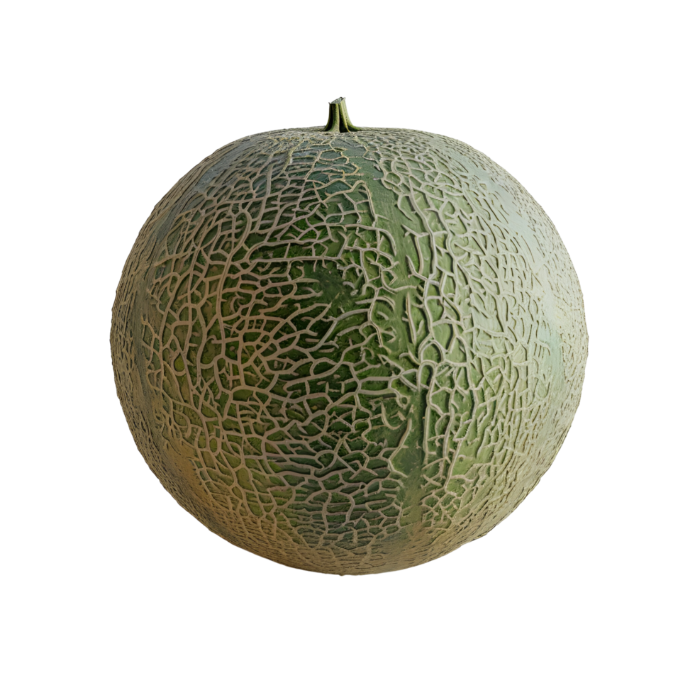 AI generated Cantaloupe Melon No Background Perfect for Print on Demand png
