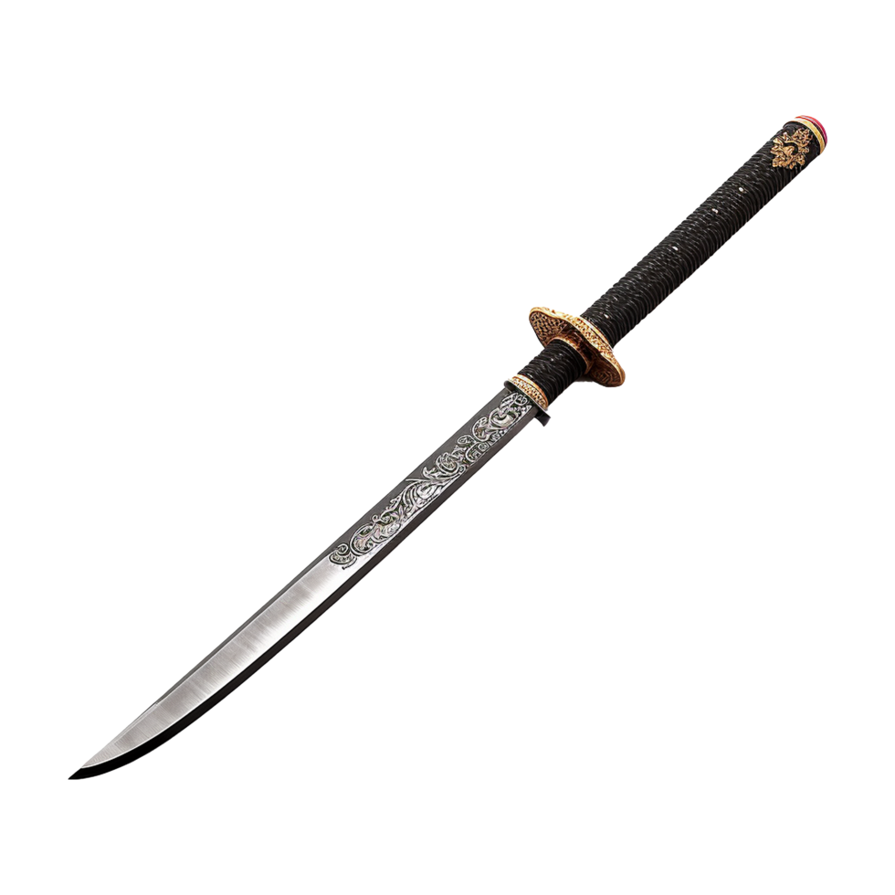AI generated Katana japanese sword isolated on transparent background png