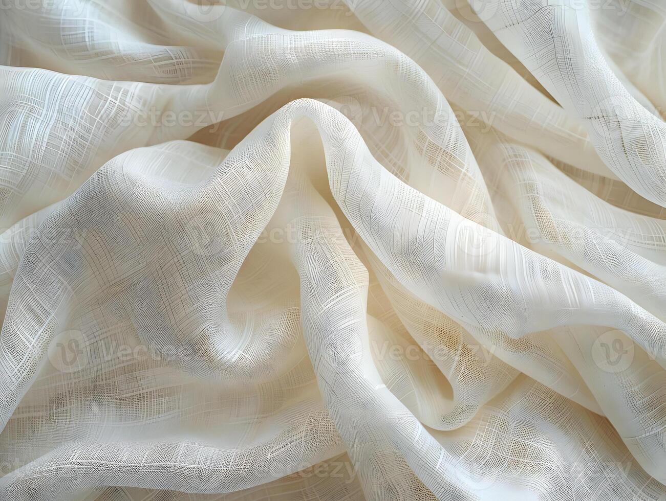 AI generated White linen fabric texture. High-resolution. AI Generative photo