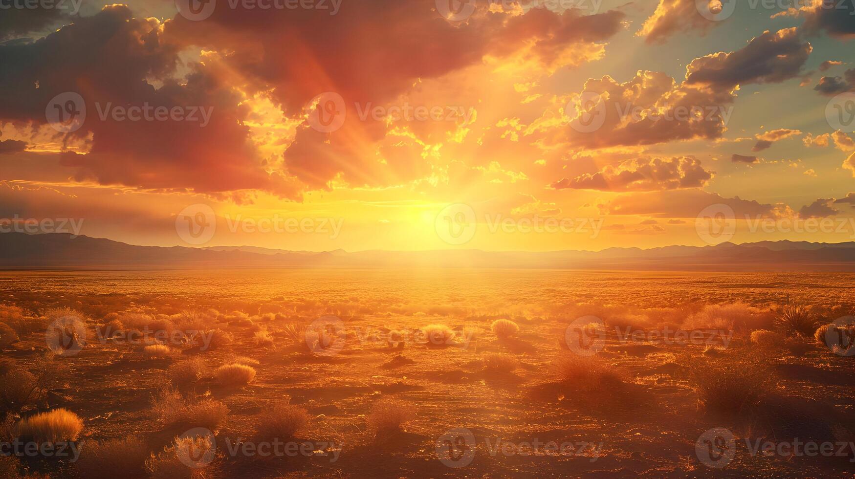 AI generated Desert landscape background. High quality. AI Generative photo