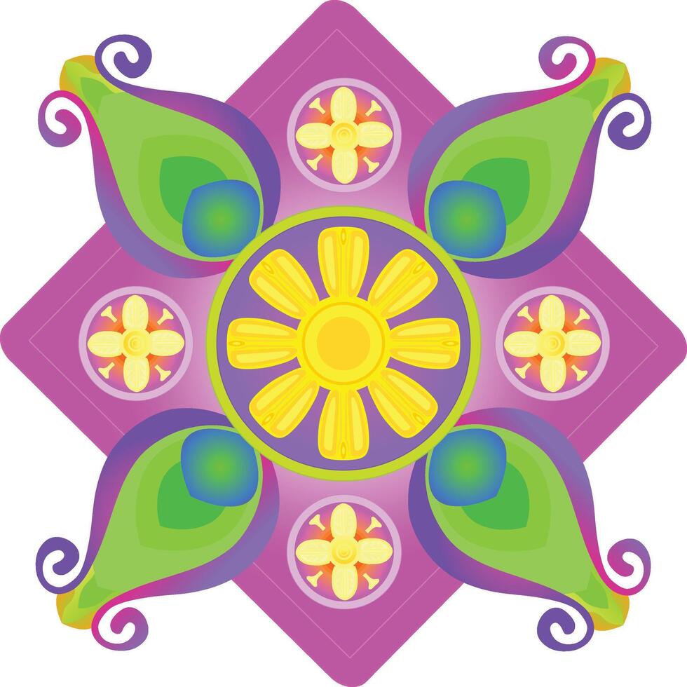 Vector art, cloth designs featuring beautiful flowers, intricate curves, and vibrant circles.