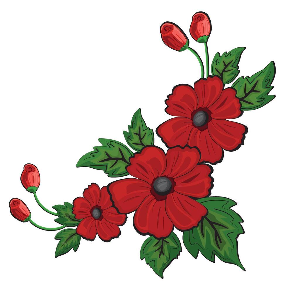 ilustración de hermosa colmena flor manojo con colmena flor brotes vector