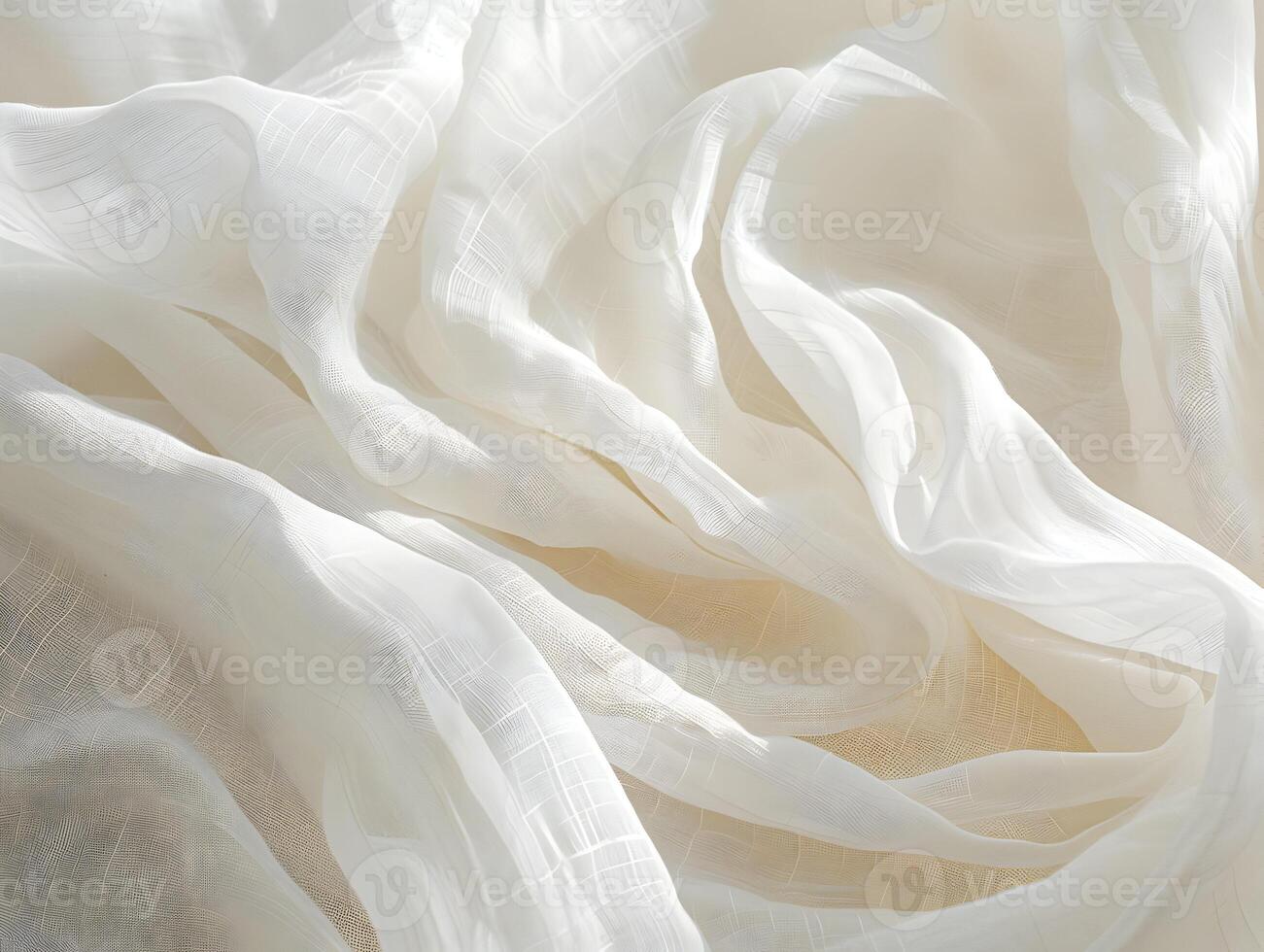 AI generated White linen fabric texture. High-resolution. AI Generative photo