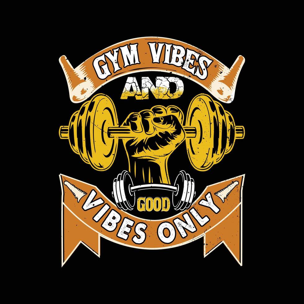 Gym T-Shirt Design, graphic illustration Vector t shirt design, Fitness T-shirt Design