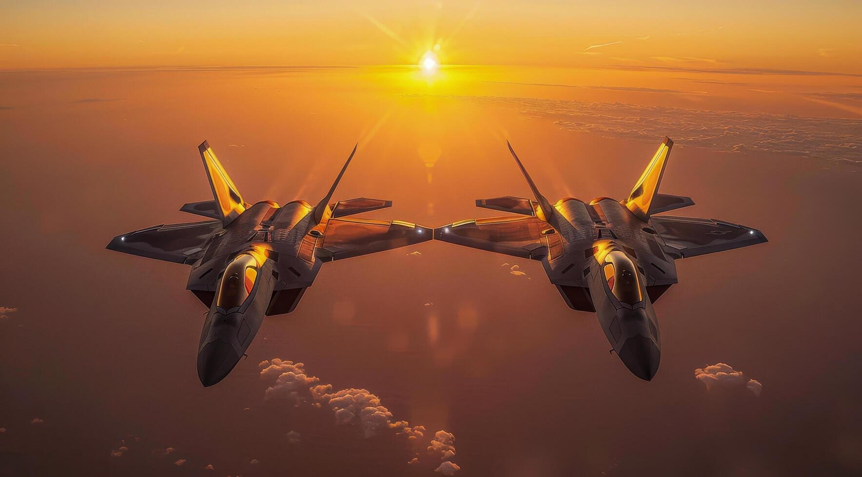 AI generated Fighter Jets Flying in the Sky photo