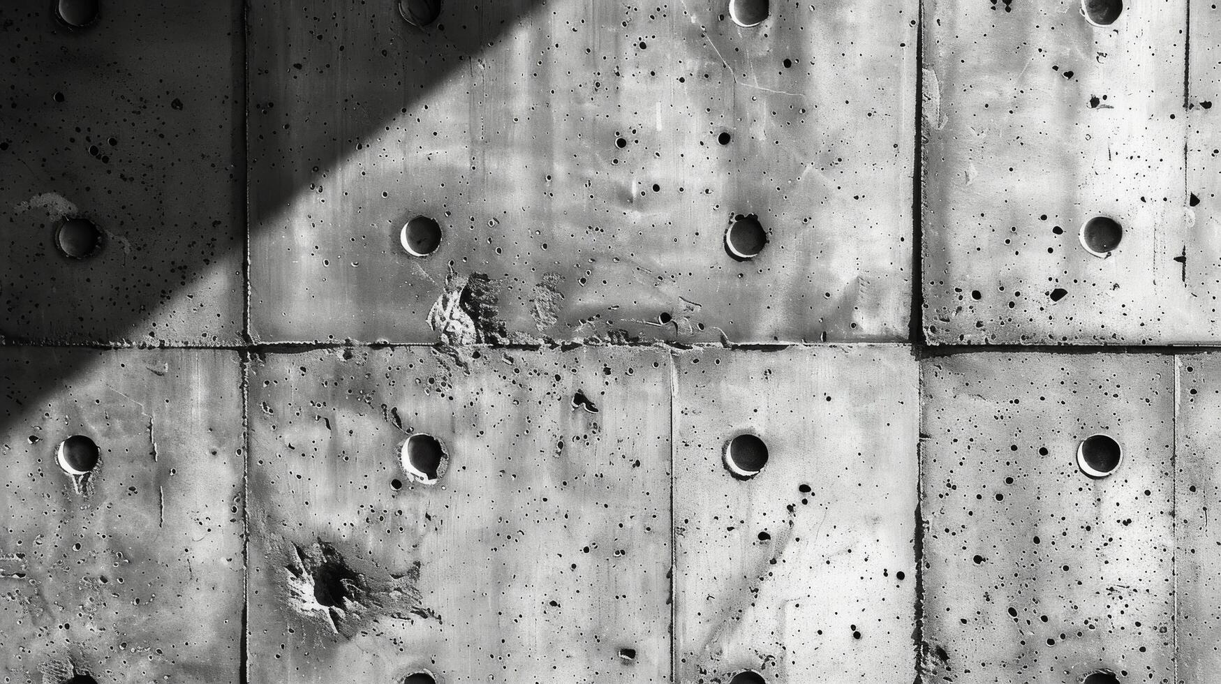 AI generated A Black and White Photo of a Concrete Wall