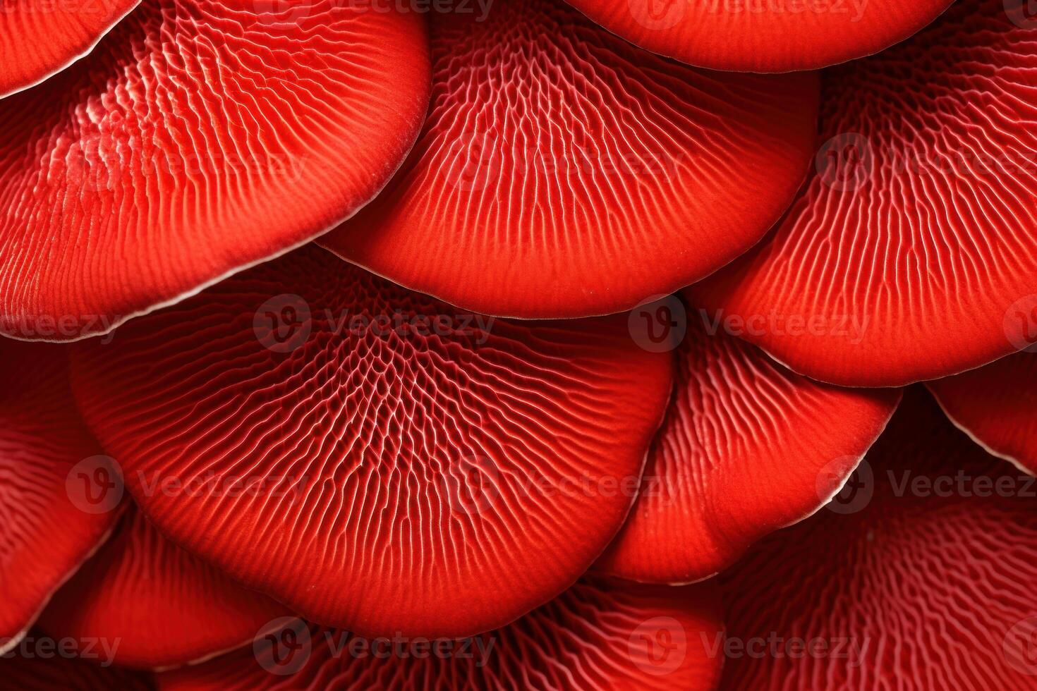 AI generated Intricate Red mushroom pattern. Generate Ai photo