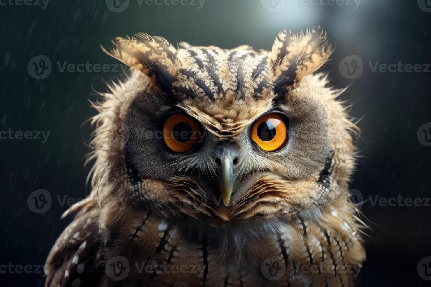 AI generated Captivating Owl portrait banner. Generate Ai photo