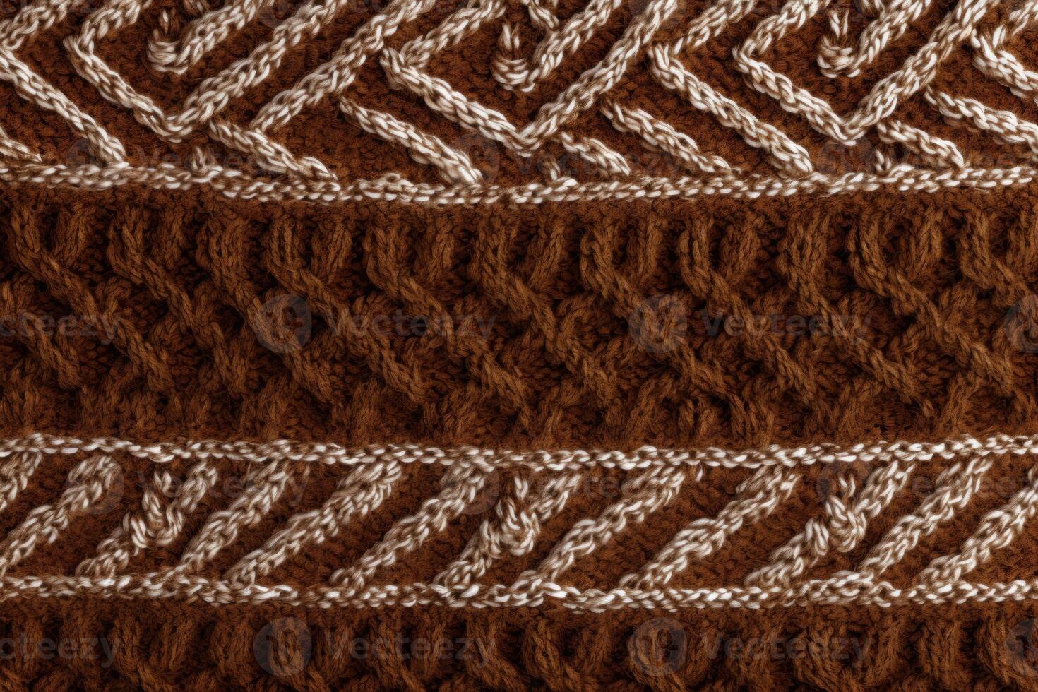 AI generated Stylish Brown pattern sweater. Generate Ai photo