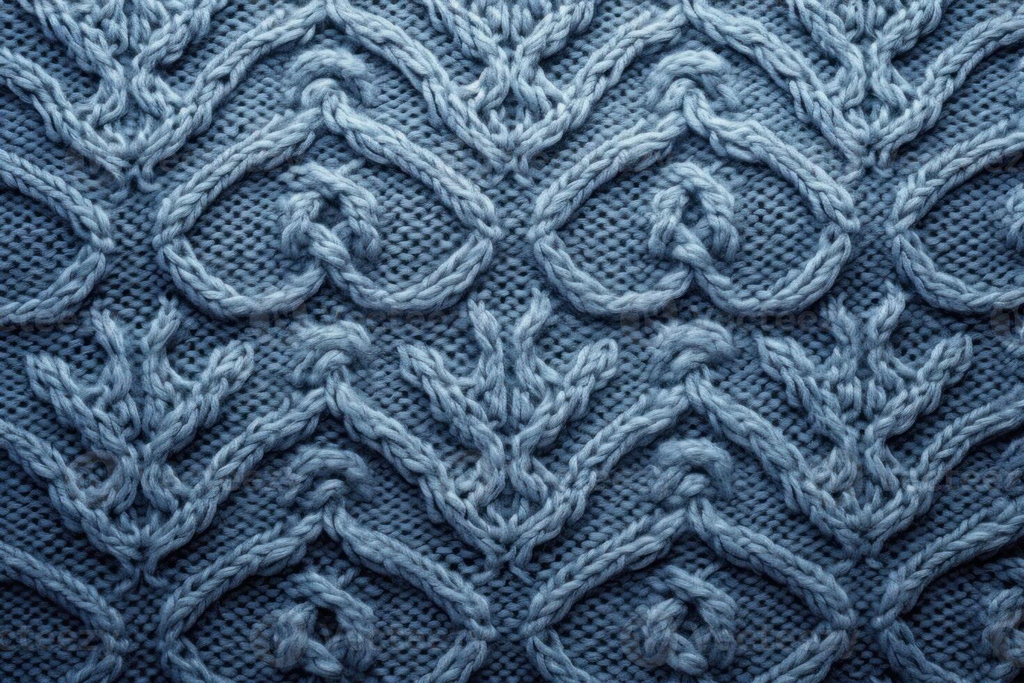 AI generated Stylish Blue sweater pattern. Generate Ai photo