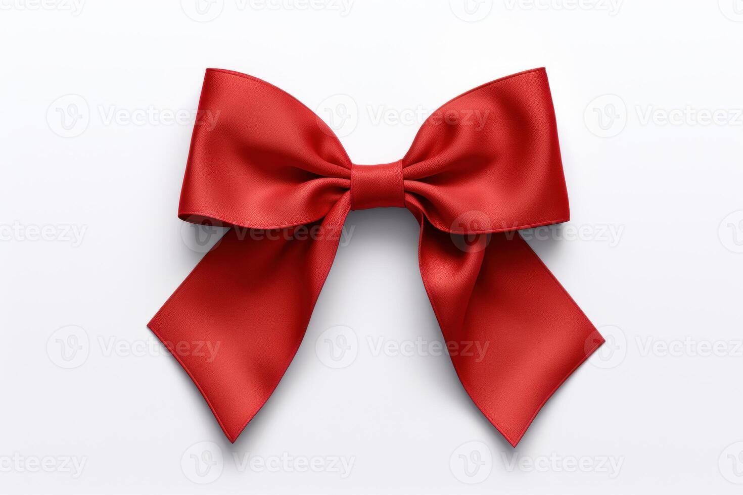 AI generated Vibrant Red ribbon mockup gift. Generate Ai photo