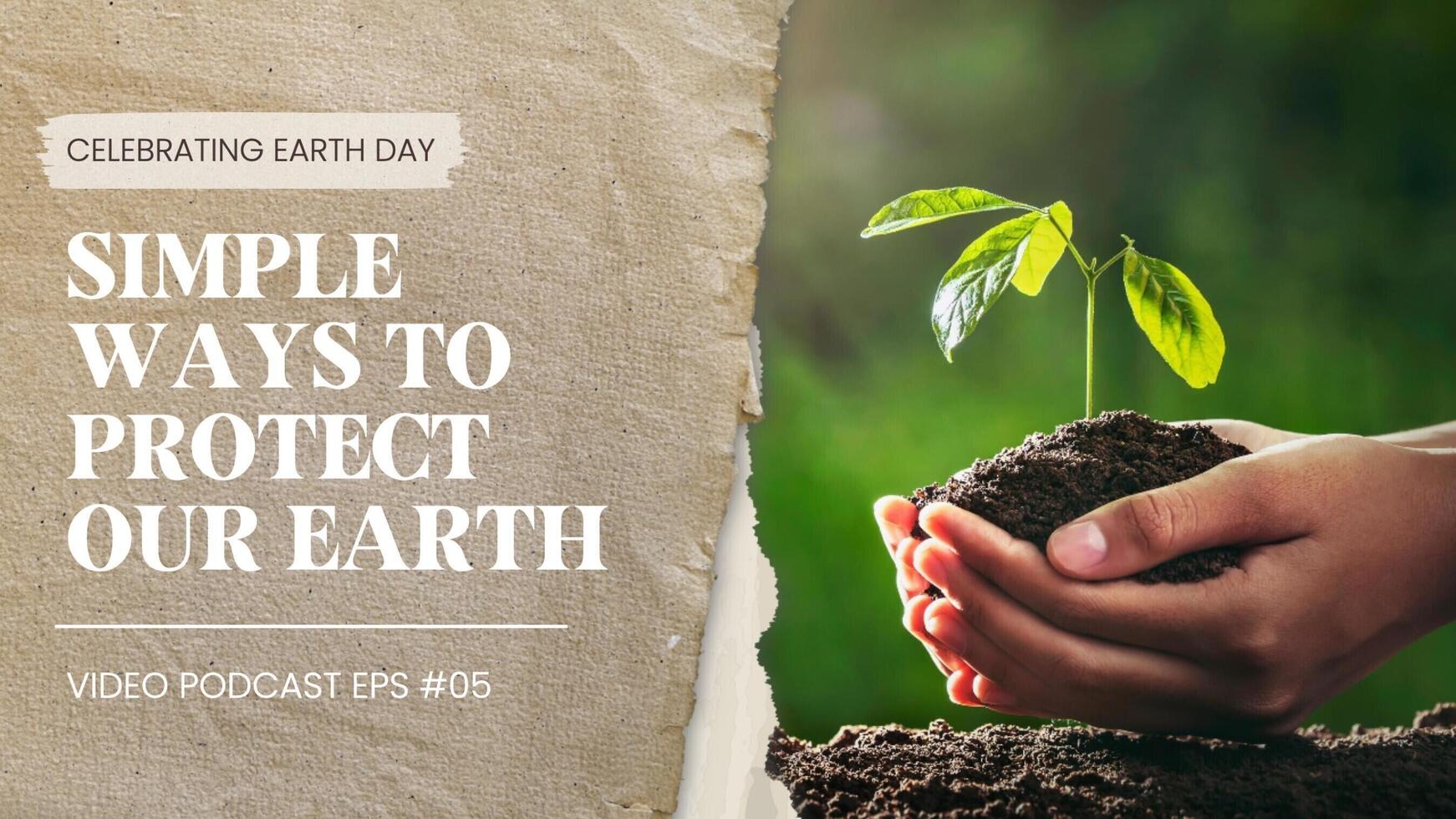 Earth Day Youtube Thumbnail template