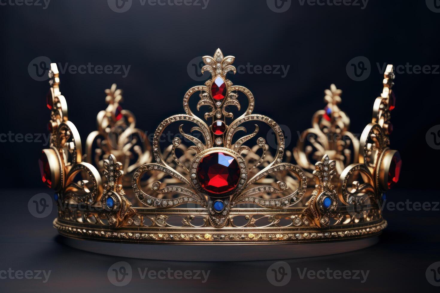 AI generated Plush Royal crown velvet. Generate Ai photo