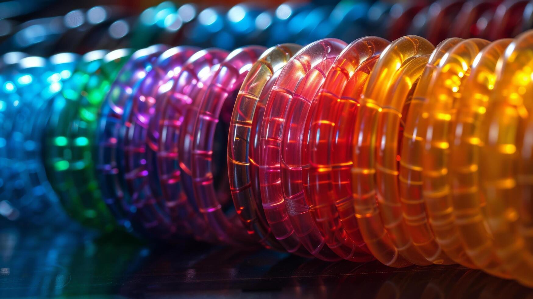 AI generated Rows of Thread Spools on Shelf photo