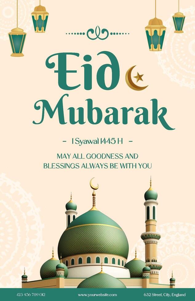 Eid Mubarak Poster template