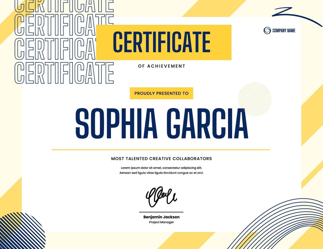 Creative Certificate template