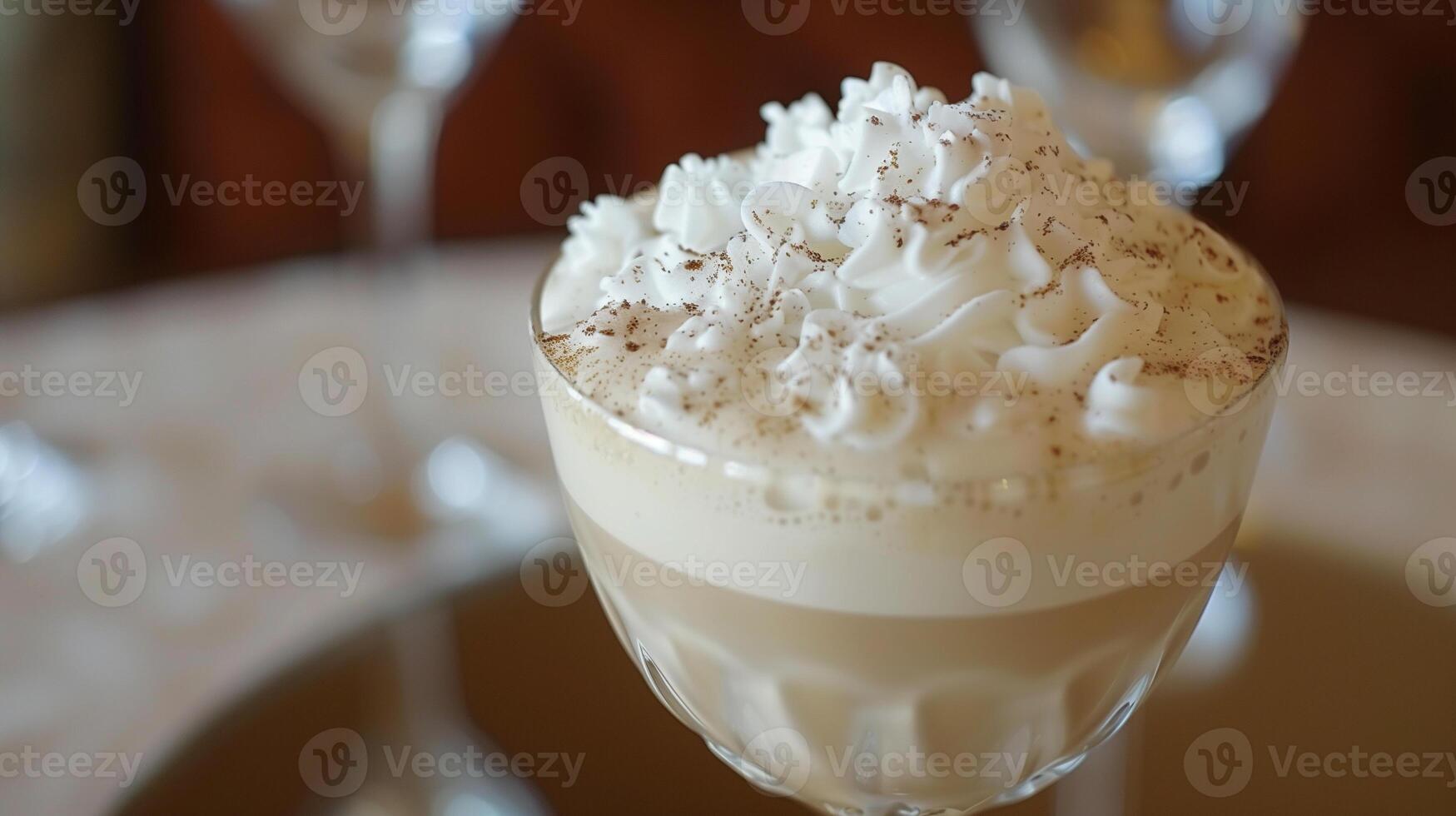 AI generated Cappuccino Cream With Sprinkle Of Cinnamon photo