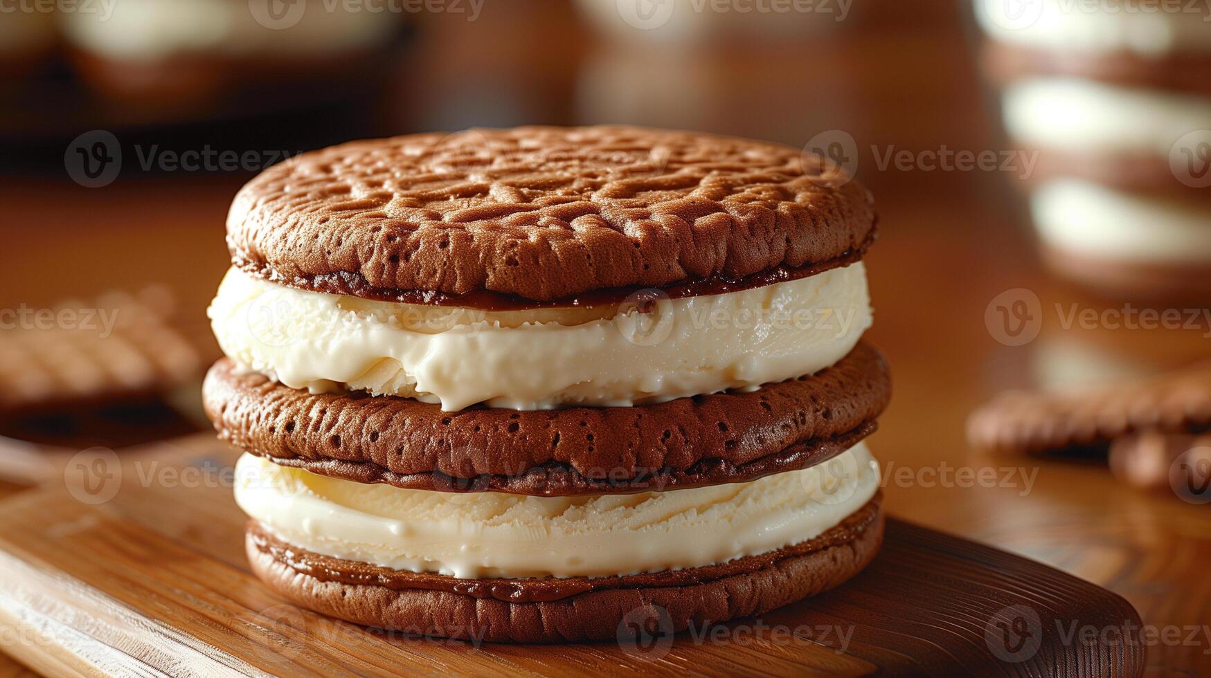 AI generated Ice Cream Sandwich Background photo