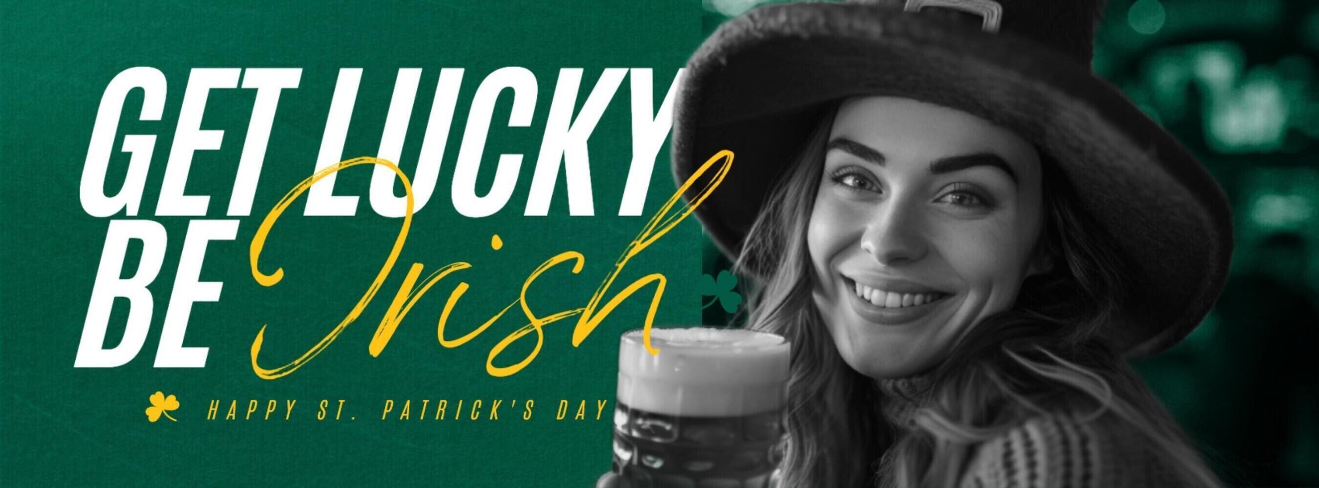 Get Lucky Be Irish for Facebook Cover template