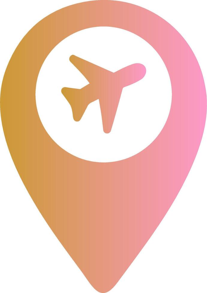 Airport Location Vector Icon