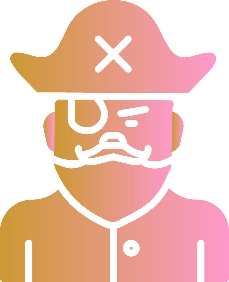 icono de vector de pirata masculino