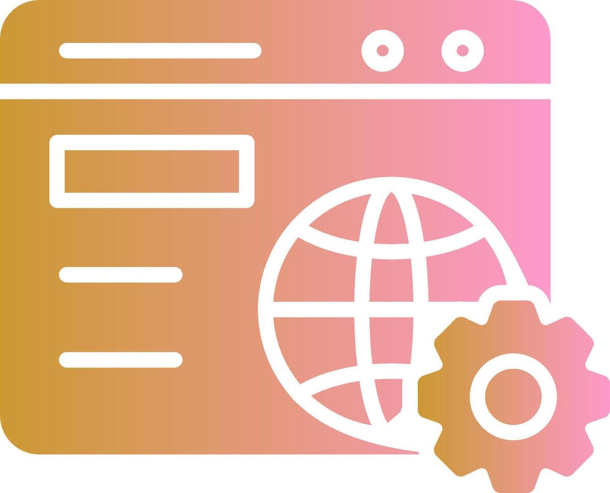 Browser Setting Vector Icon