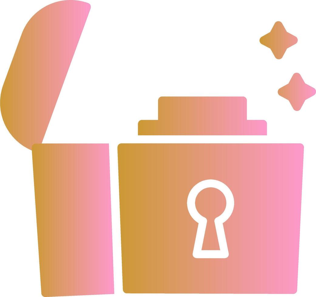 Open Treasure Box Vector Icon