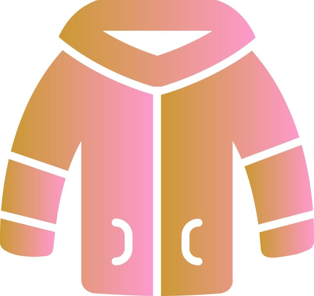 icono de vector de chaqueta de invierno