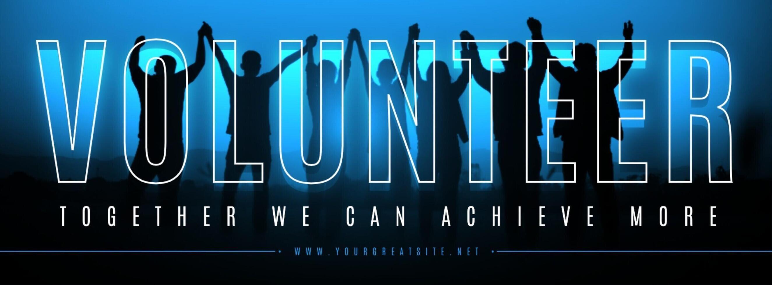 Volunteer Together We Can Achieve More Template for Facebook Cover