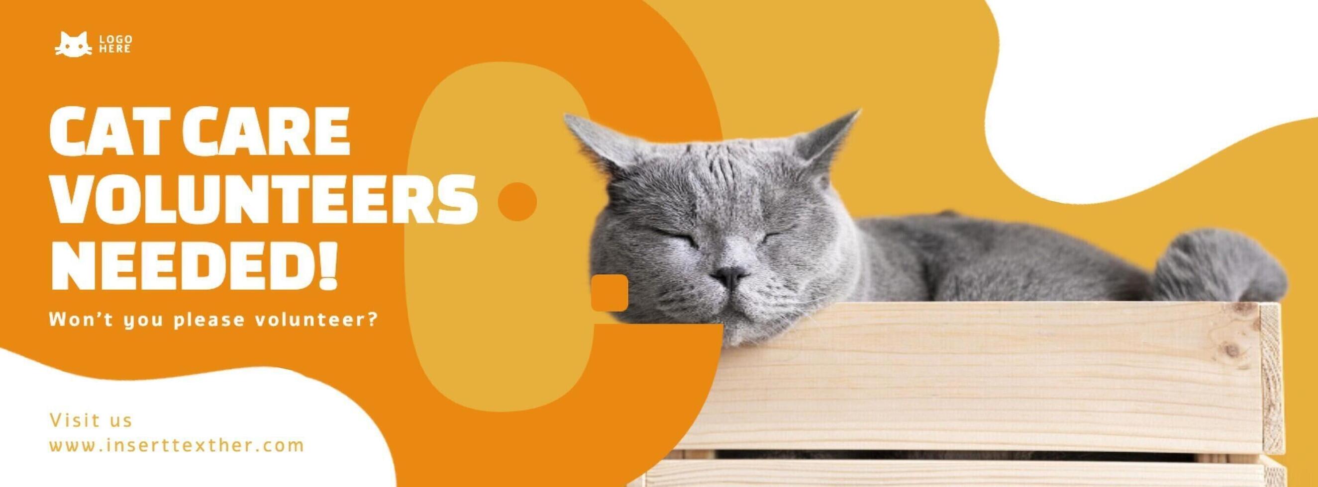 Cat Care Volunteer Facebook Cover Template