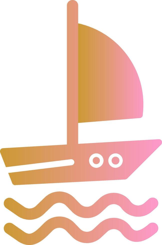 icono de vector de barco