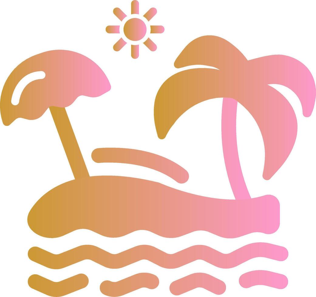 icono de vector de playa