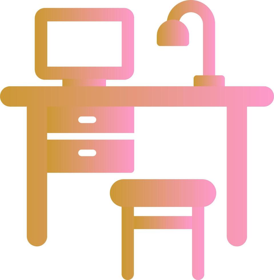 Simple Desk Vector Icon