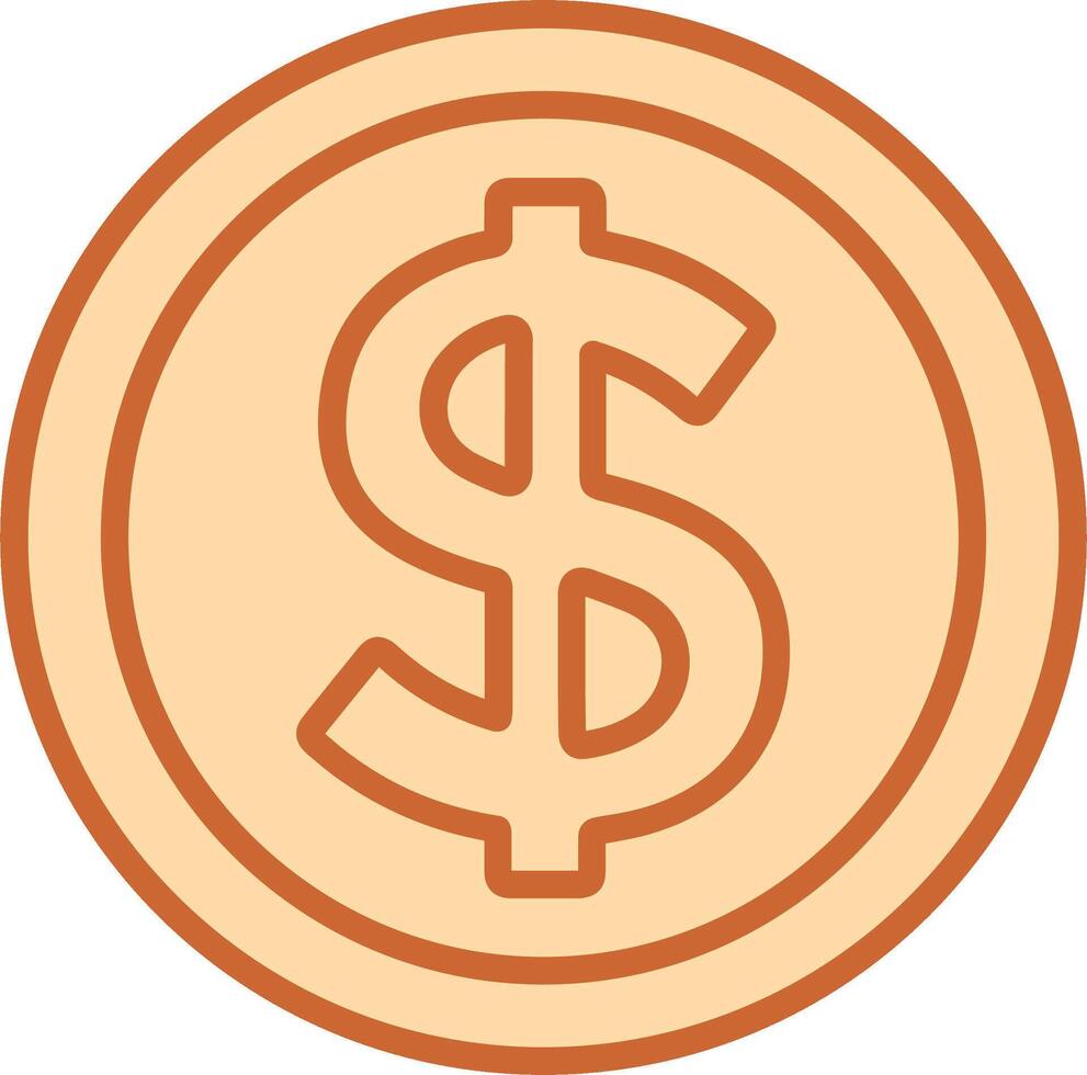 icono de vector de símbolo de dólar