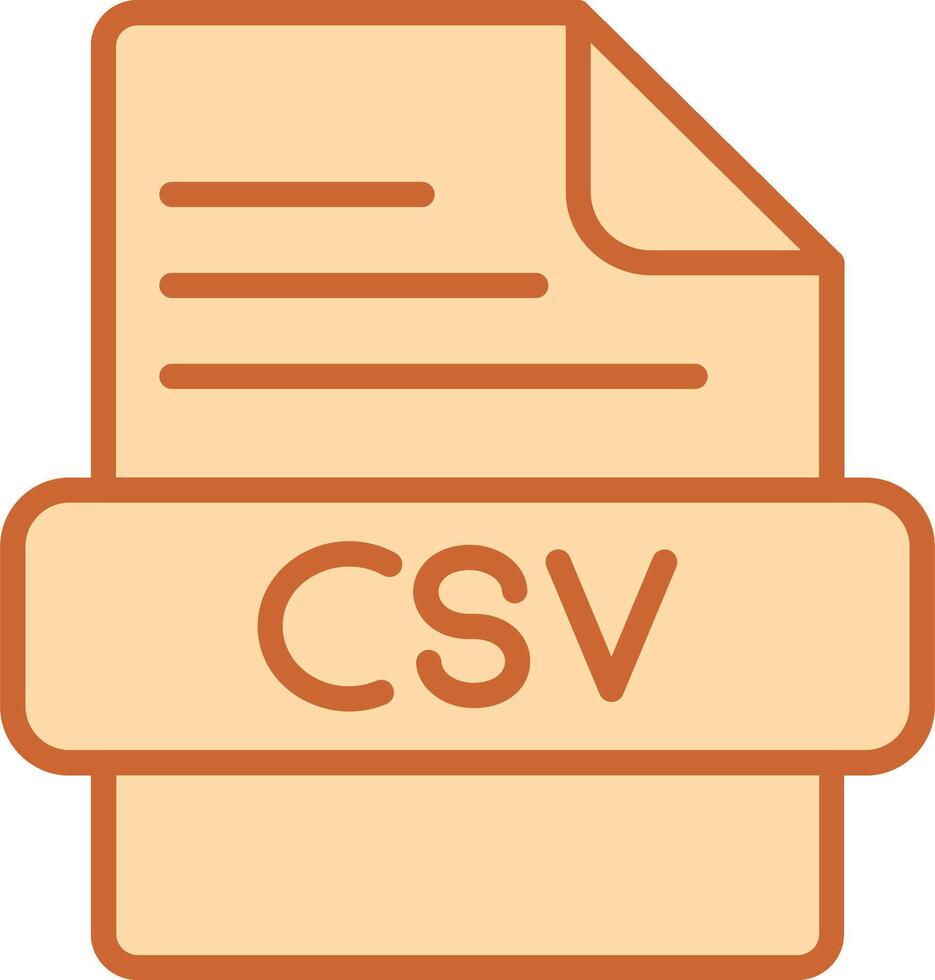 icono de vector csv