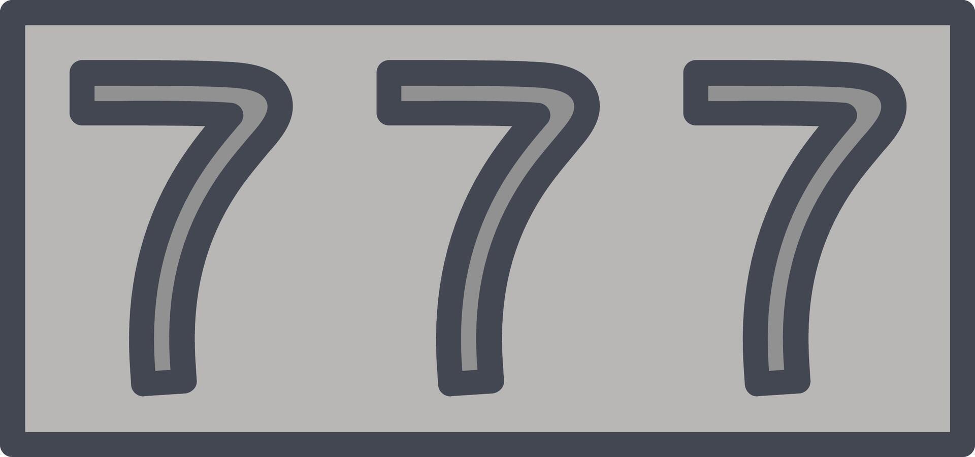 Triple Sevens Vector Icon