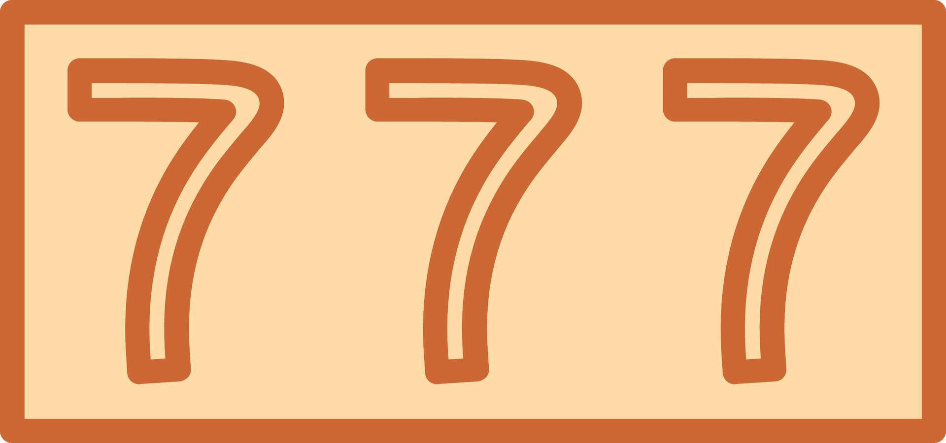 Triple Sevens Vector Icon