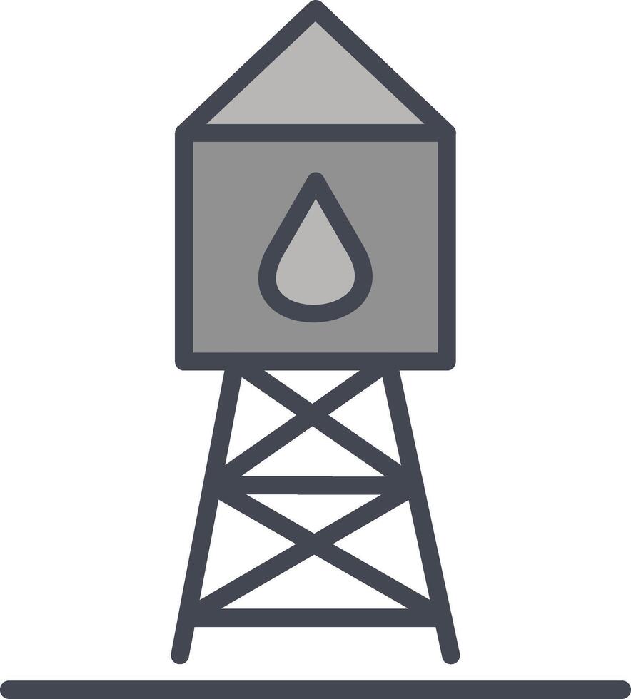 icono de vector de torre de agua