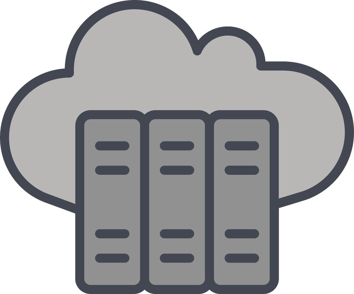 Cloud Library Vector Icon