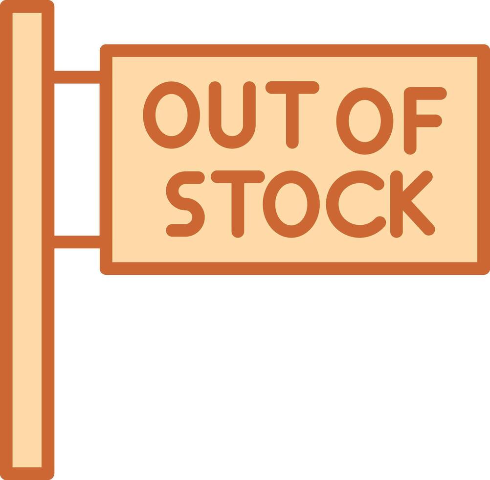 fuera de stock vector icono