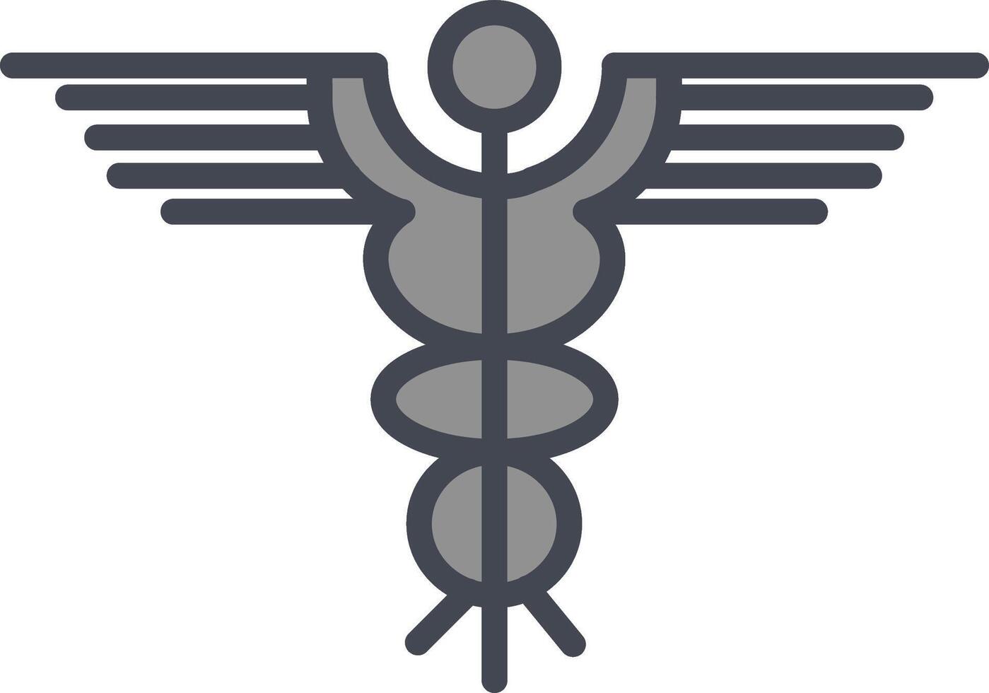 icono de vector de caduceo